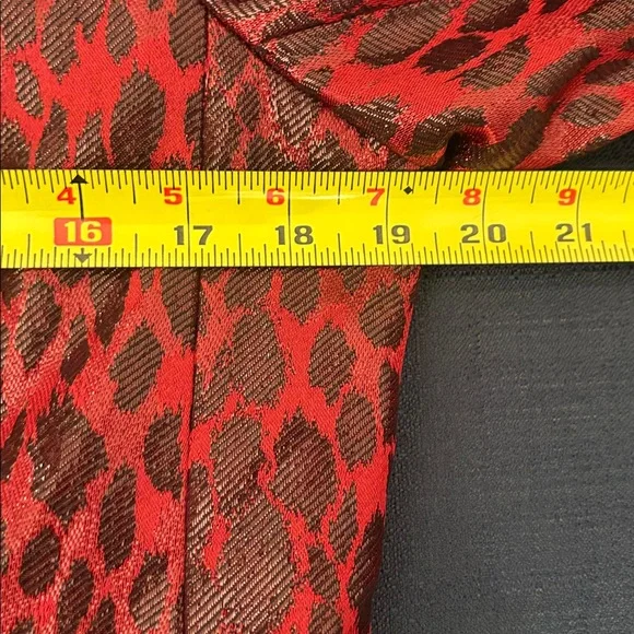 Anne Klein Animal Print Metallic Burgundy Blazer
( New ) - Picture 6 of 10